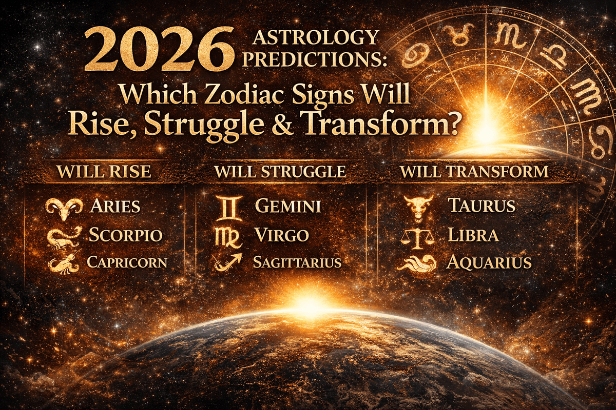 2026 Astrology Predictions: Which Zodiac Signs Will Rise, Struggle & Transform?