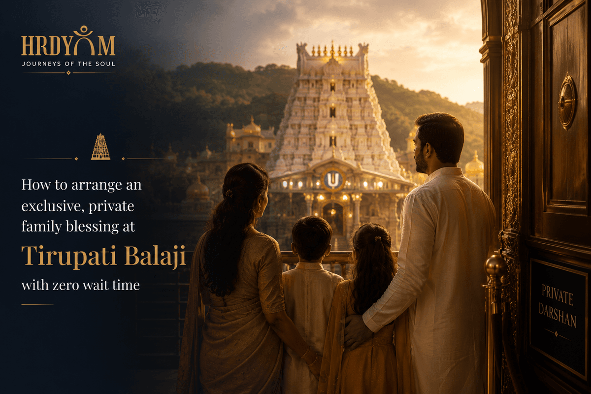 Arrange an exclusive, private family blessing at Tirupati Balaji with zero wait time