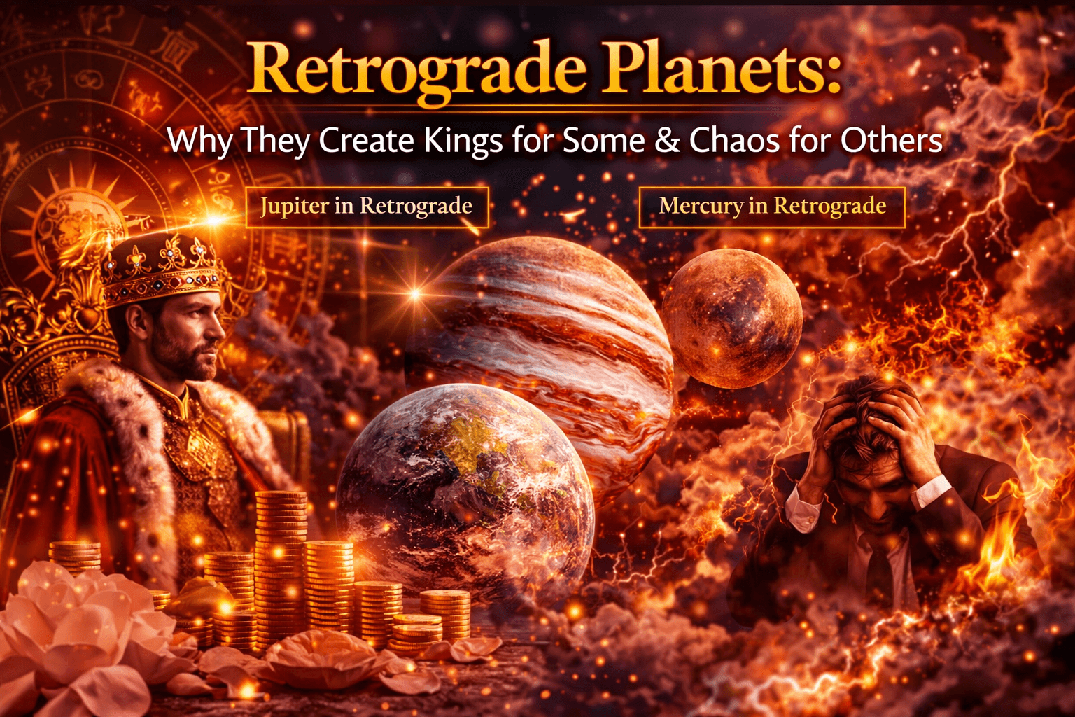 Retrograde Planets: Why They Create Kings for Some & Chaos for Others