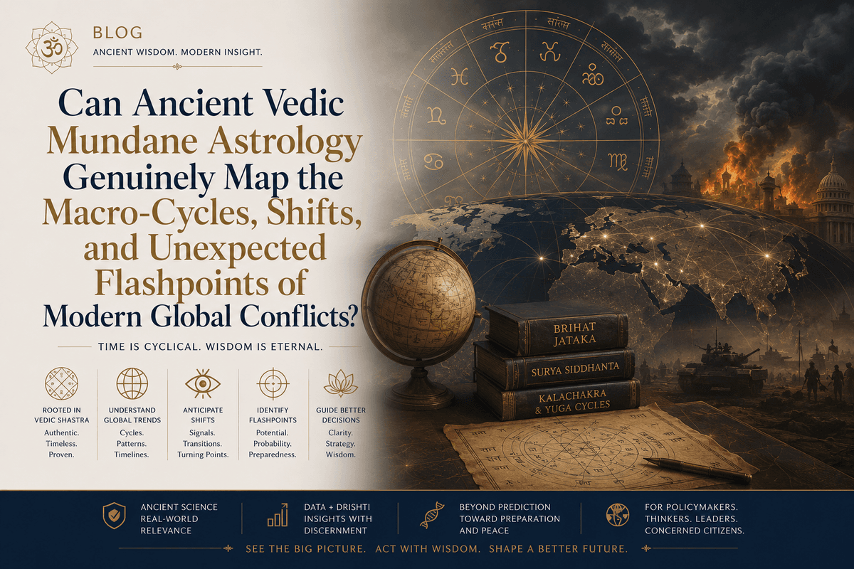 Can Ancient Vedic Mundane Astrology Genuinely Map the Macro-Cycles, Shifts, and Unexpected Flashpoints of Modern Global Conflicts?