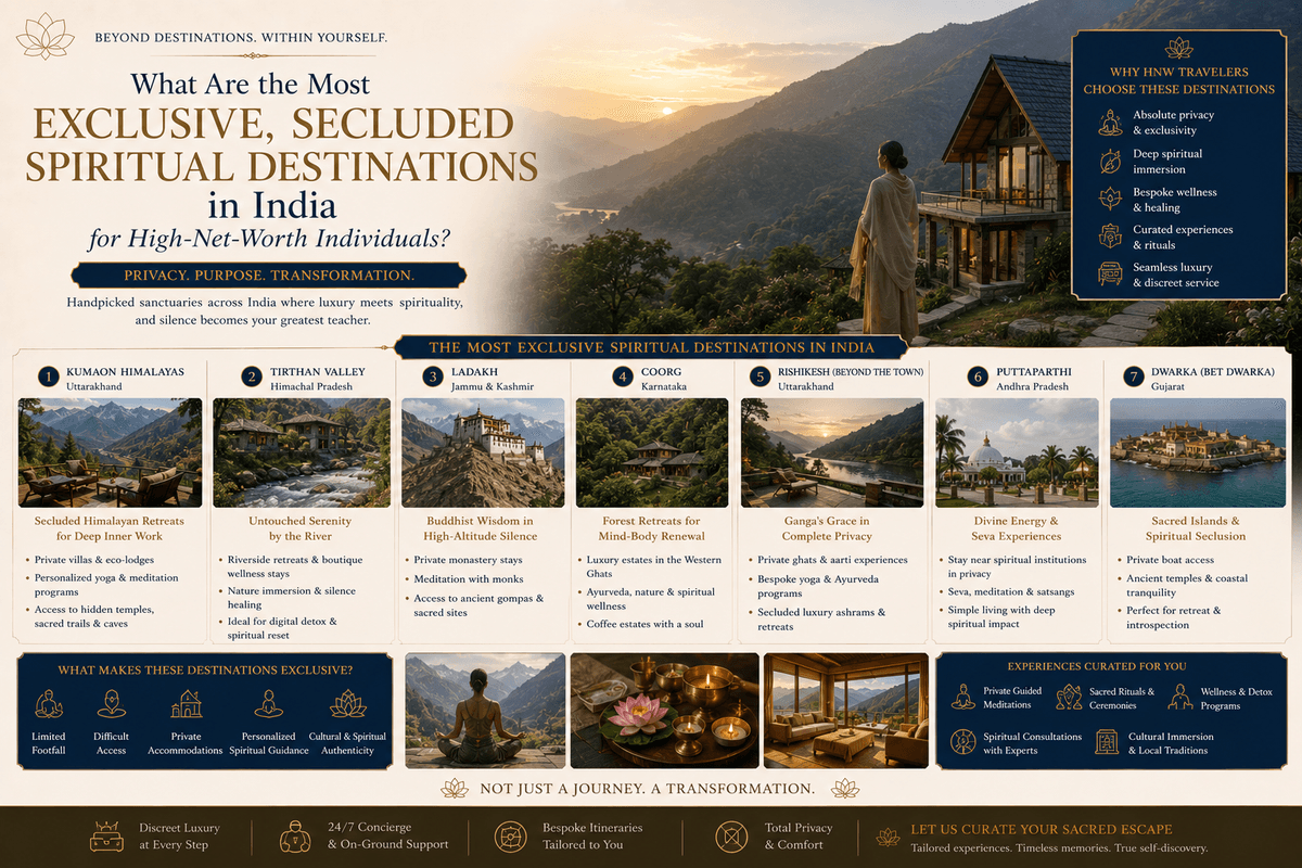 What Are the Most Exclusive, Secluded Spiritual Destinations in India for High-Net-Worth Individuals?