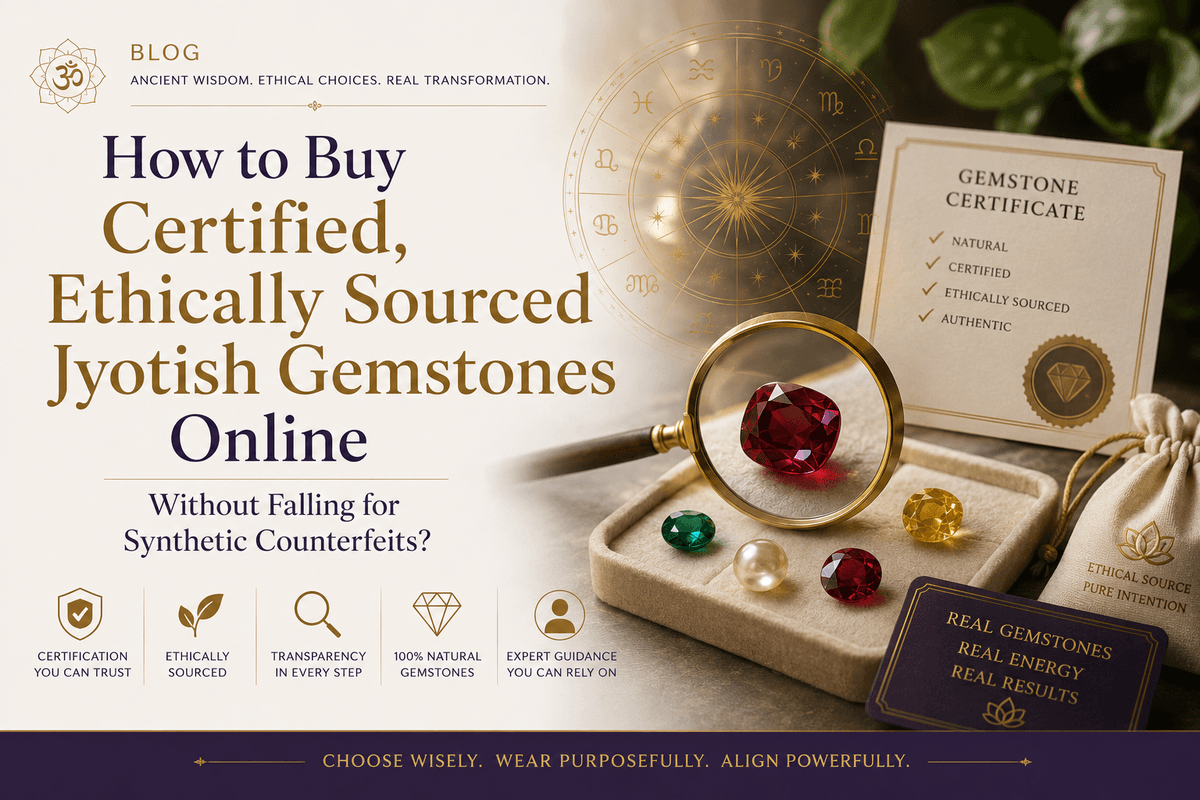 How to Buy Certified, Ethically Sourced Jyotish Gemstones Online Without Falling for Synthetic Counterfeits?