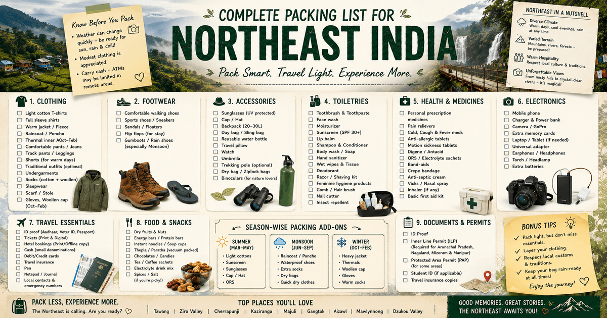 Complete Packing List for Northeast India