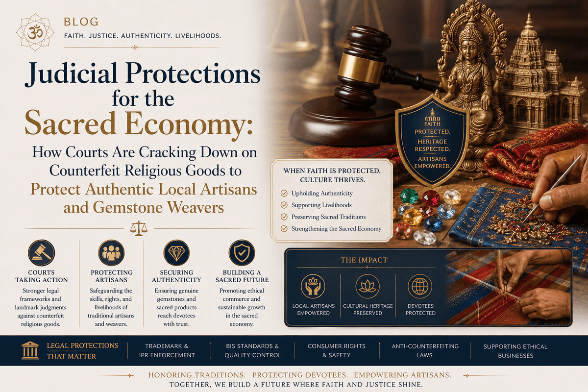 Judicial Protections for the Sacred Economy: How Courts Are Cracking Down on Counterfeit Religious Goods to Protect Authentic Local Artisans and Gemstone Weavers
