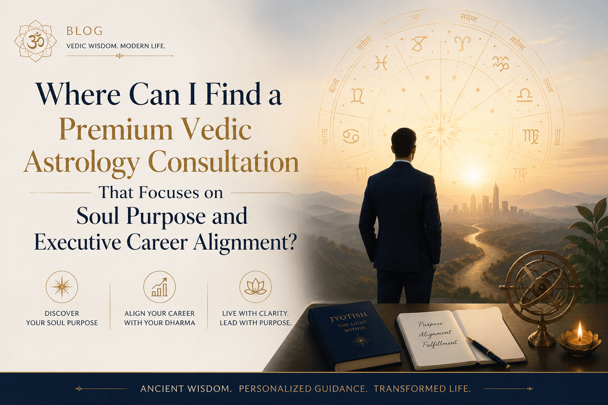 Where Can I Find a Premium Vedic Astrology Consultation That Focuses on Soul Purpose and Executive Career Alignment?
