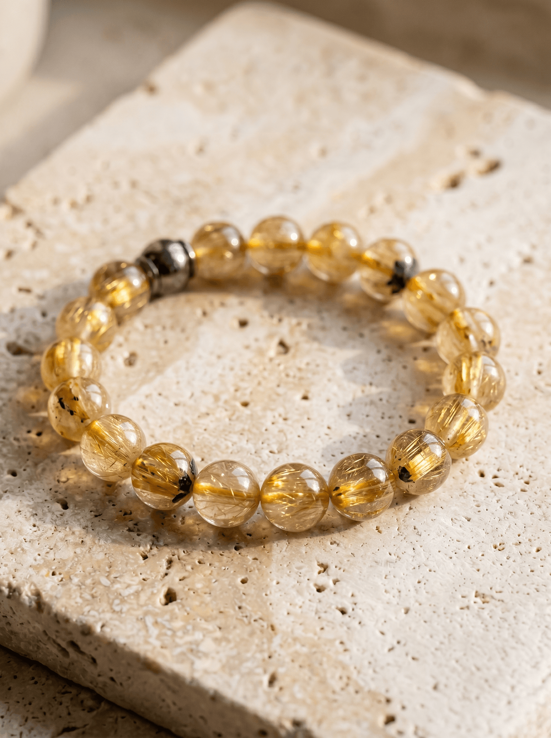 Golden Rutilated Quartz Bracelet