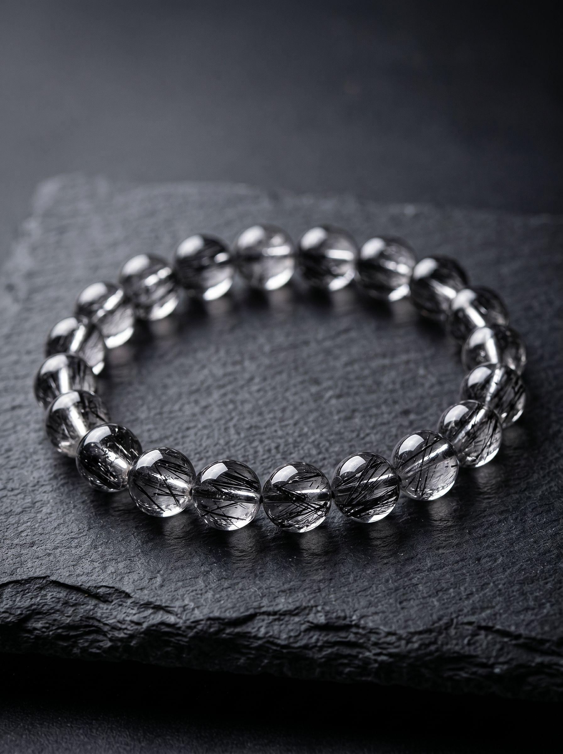 Black Rutilated Quartz Bracelet