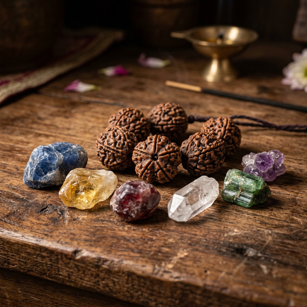 Quality gemstones and rudraksha beads grading